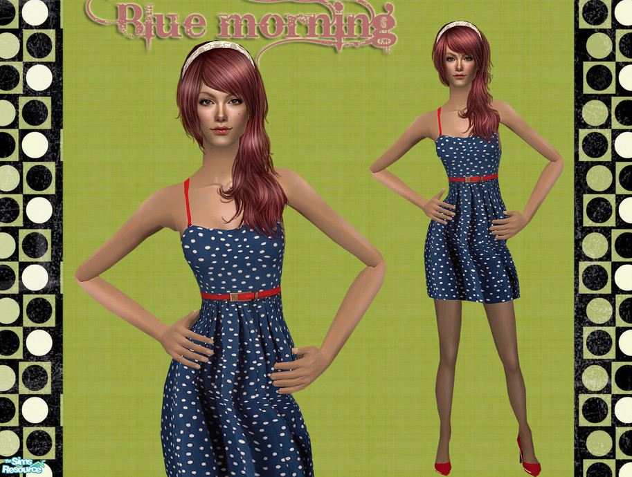 The Sims Resource - Blue dress 9