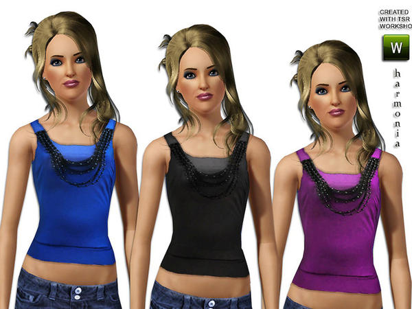 The Sims Resource - Beaded Necklace Top