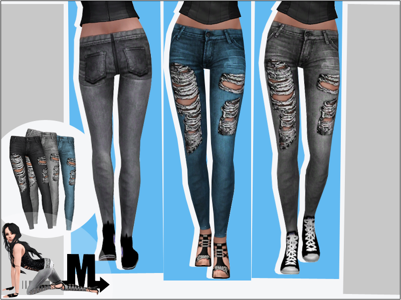 The Sims Resource - Disturbed Jeans