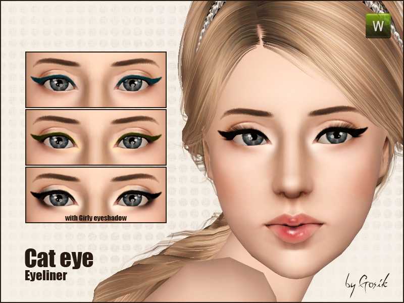 The Sims Resource - Cat eye eyeliner