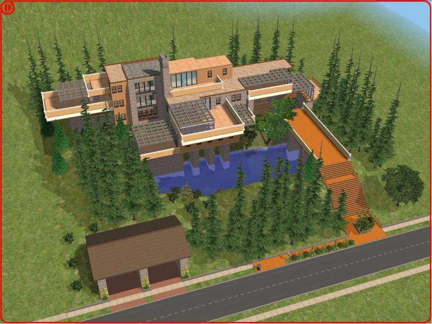 The Sims Resource - Cliffside Mansion