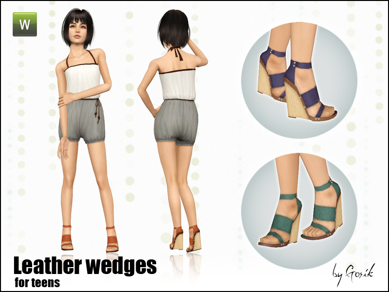 The Sims Resource - Leather wedges