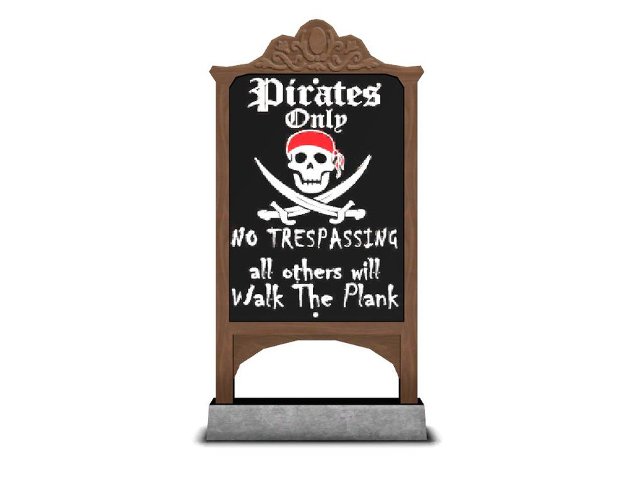 The Sims Resource - Pirates only sandwich board