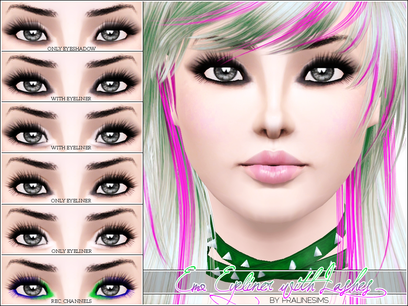 The Sims Resource - Emo Eyeliner with Lashes