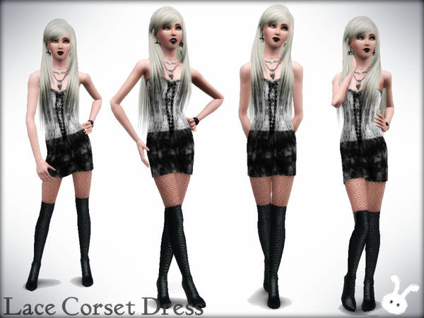 The Sims Resource - Lace Corset Dress