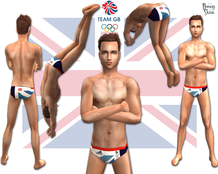 The Sims Resource - Team GB Swimming Trunks