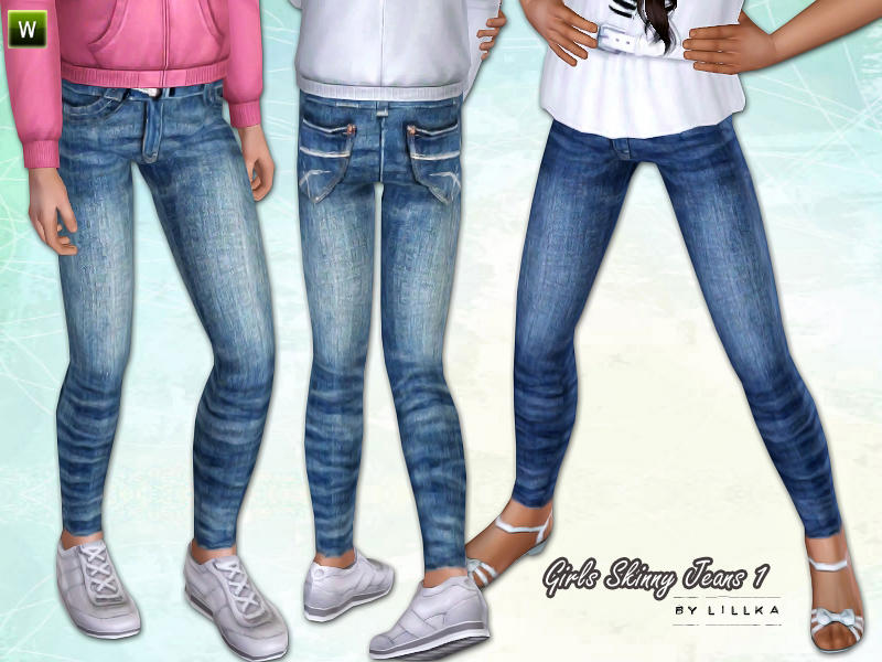 The Sims Resource - ~ Girls Skinny Jeans 1 ~