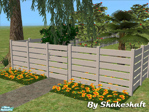 The Sims Resource - Medium Sutton Fence - White