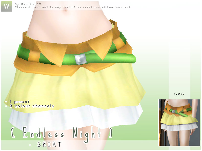 The Sims Resource - [ Endless Night ] - Gumi Skirt
