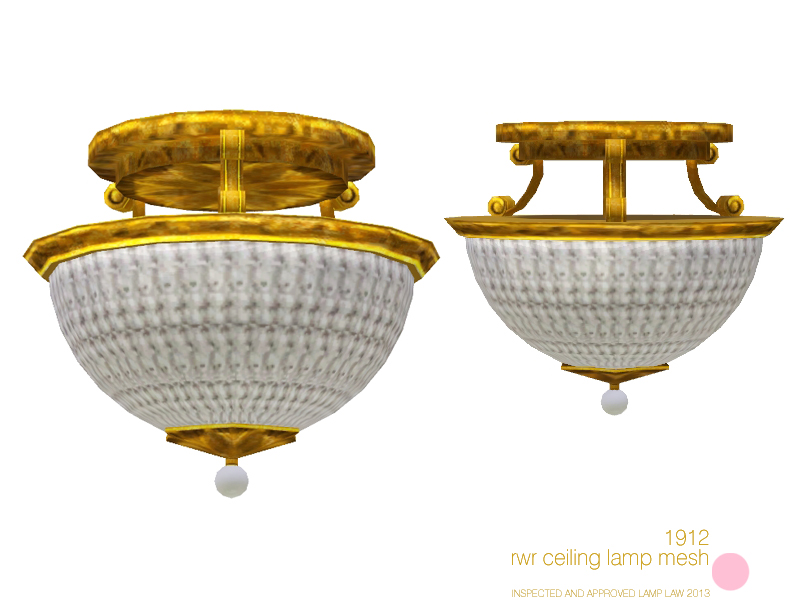 The Sims Resource - 1912 Titanic RWR Ceiling Lamp Mesh