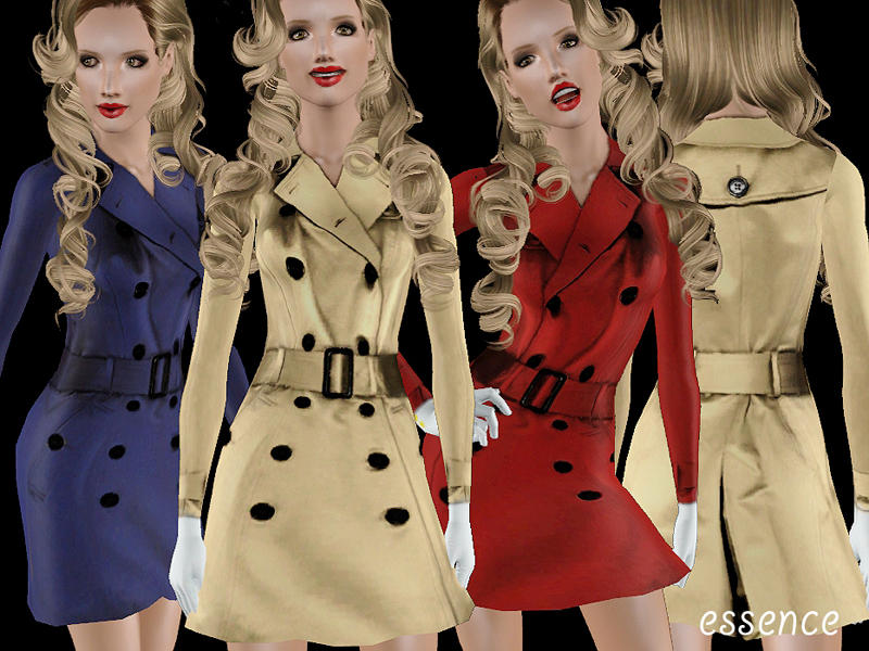The Sims Resource - Classic Trench Coat