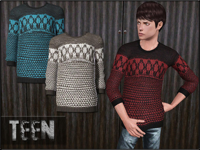 The Sims Resource - TeenMaleFashionSet3_Pullover