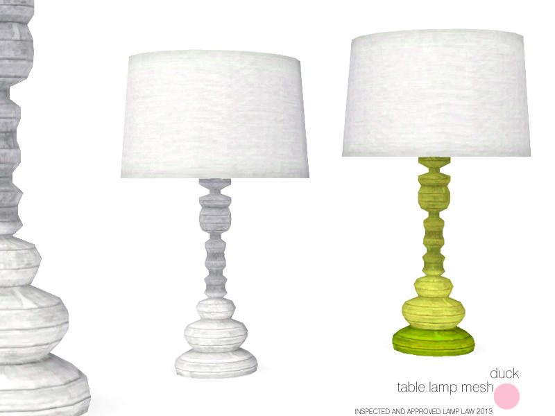 The Sims Resource - Duck Table Lamp Mesh