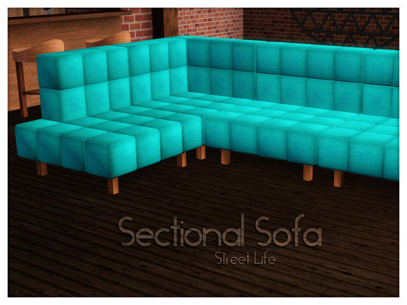 The Sims Resource - Sectional Sofa Street Life