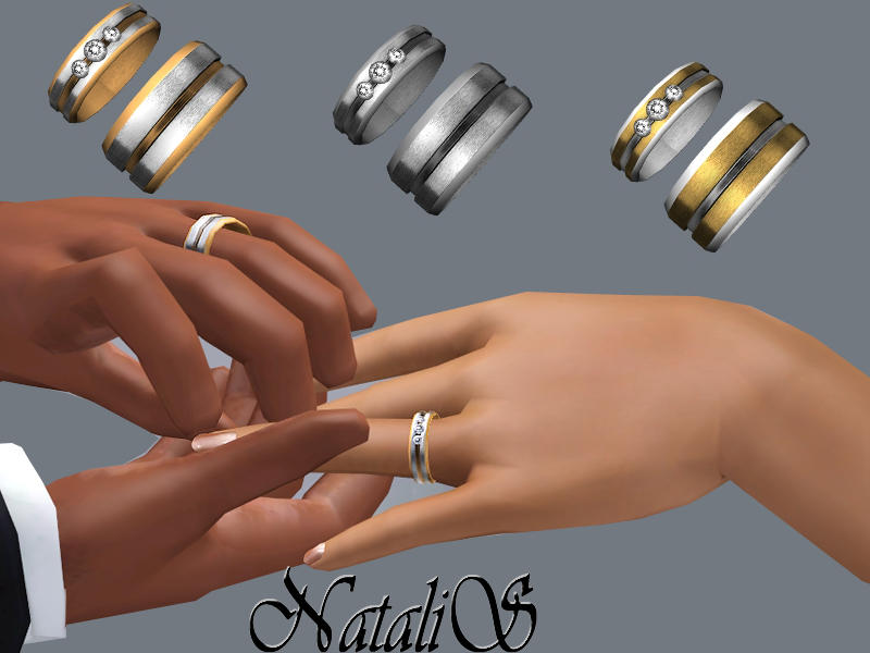 The Sims Resource - Couple Carved Wedding Ring set