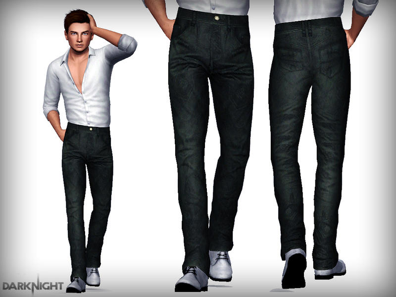 The Sims Resource - Jean01-Tapering Leg Spark Jean