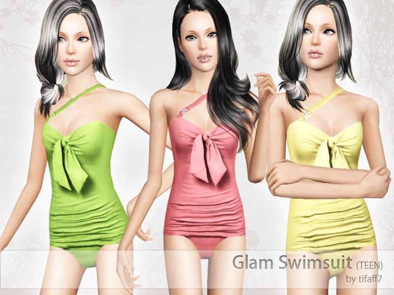 Glam Swimsuit.Found in TSR Category 'Sims 3 Female Clothing'. 