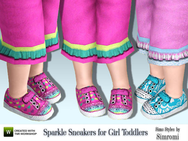 The Sims Resource - Sparkle Sneakers for Girl Toddlers