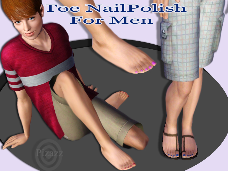 The Sims Resource - Tippy-toe Nail Polish for Men