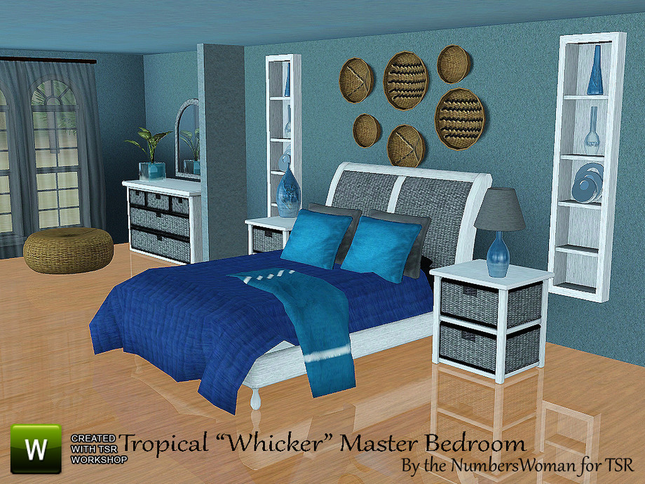 The Sims Resource - Tropical Whicker Master Bedroom
