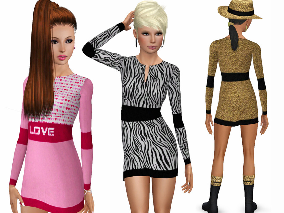 The Sims Resource - Teen Sweater Dress