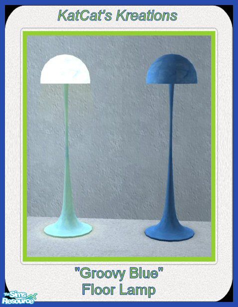 The Sims Resource - Groovy Blue Floor Lamp