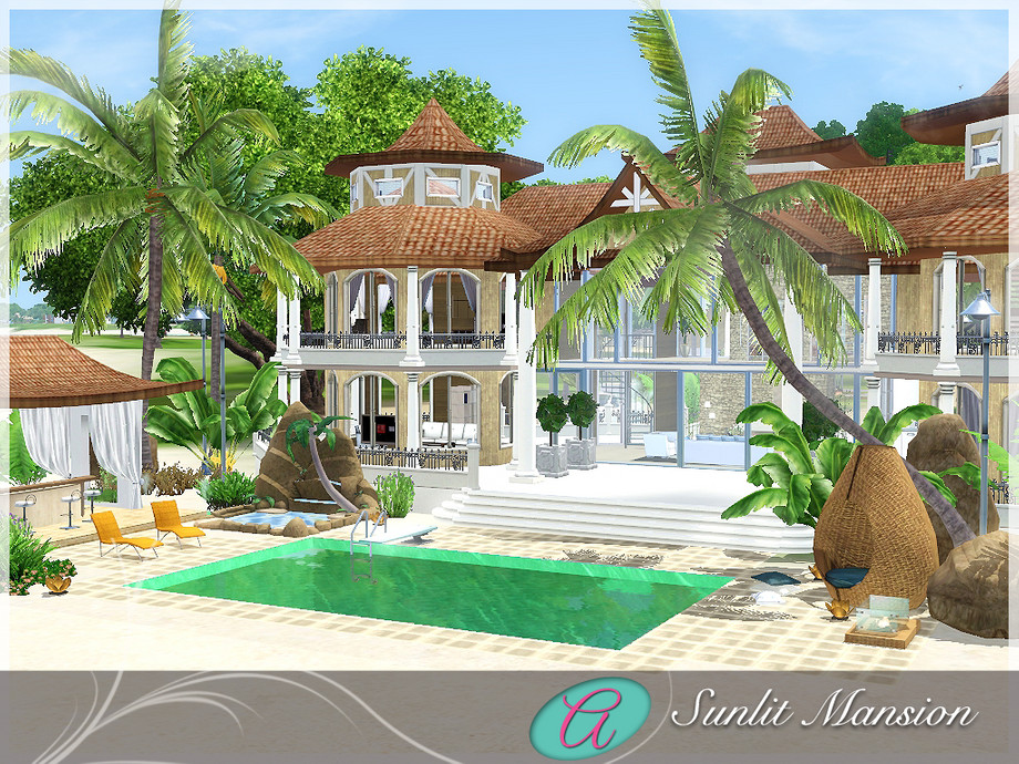 The Sims Resource - Sunlit Mansion Beach House