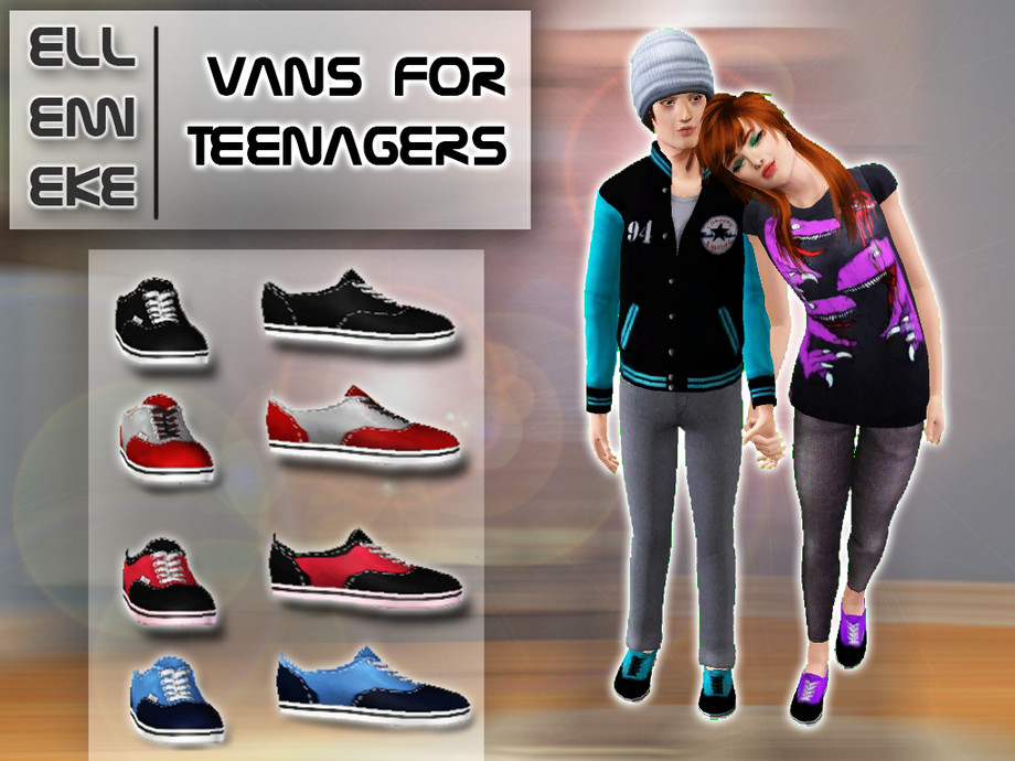 The Sims Resource - Vans 'Off the Wall' for Teenagers (set)