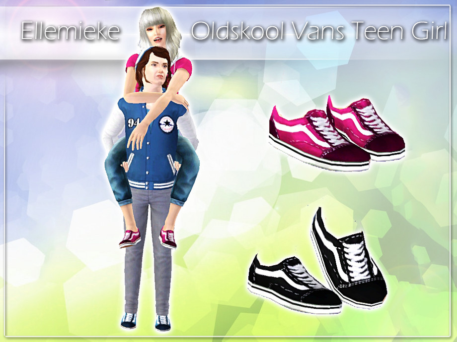 The Sims Resource - Oldskool Vans for Teen Girls