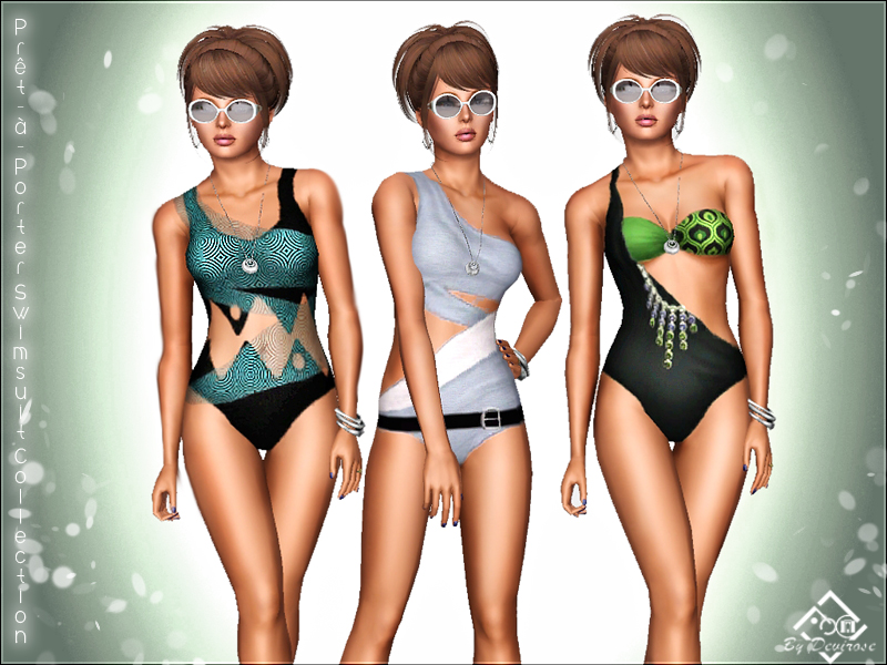 The Sims Resource - Pret a porter Swimsuit Collection