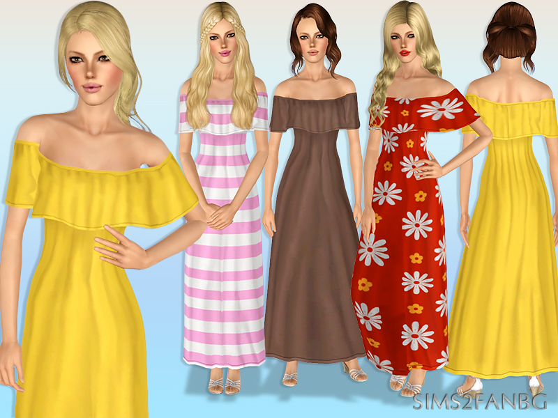 The Sims Resource - 401 - Long sleeves dress