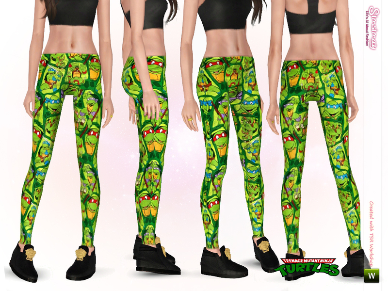 The Sims Resource - Ninja Turtles Leggings Green