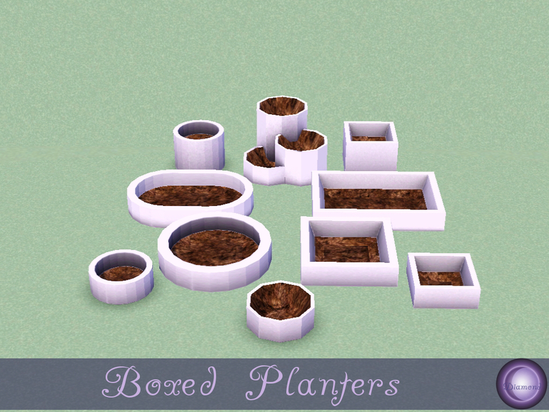 The Sims Resource - Boxed Planters Set