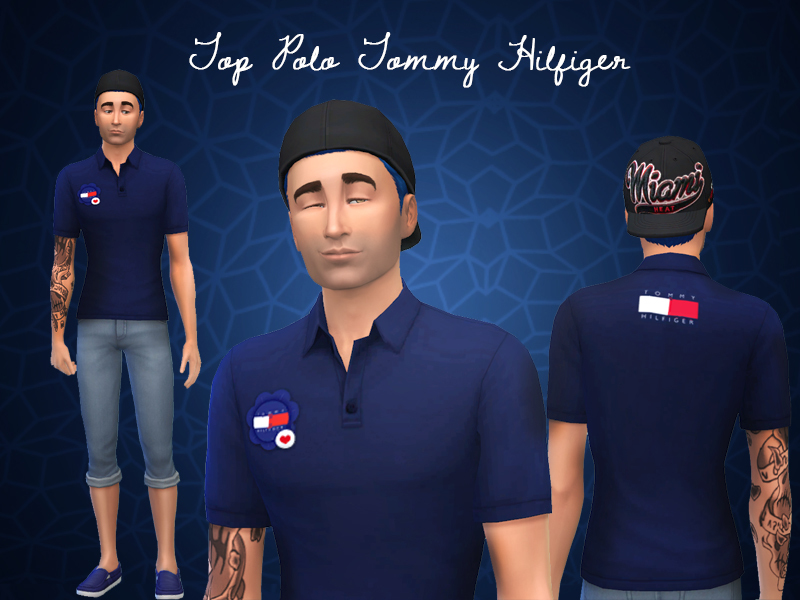 The Sims Resource - Top Polo Tommy Hilfiger