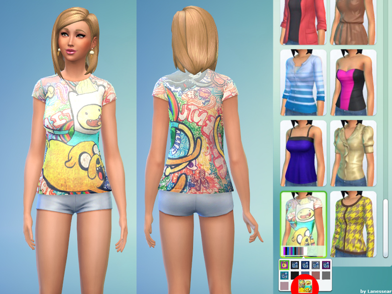 The Sims Resource - Adventure Time Shirt female