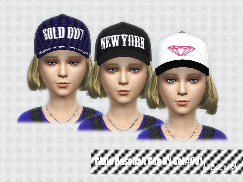 dx8seraph's Child Baseball Cap NY Set#001