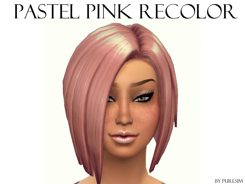 The Sims Resource - Pastel Pink Hair