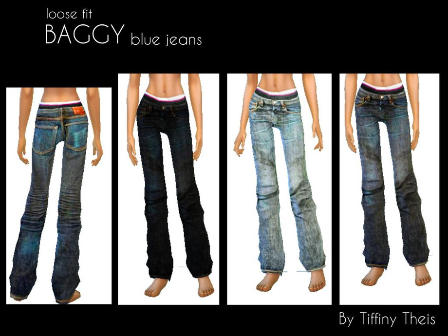 The Sims Resource - Baggy Urban Jeans