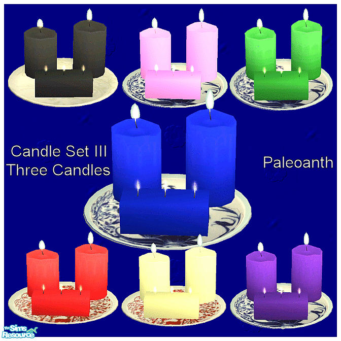 The Sims Resource - Candle set III-Three candles