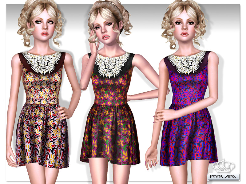 The Sims Resource - TEEN Embellished Velvet Dress
