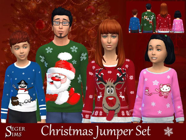 The Sims Resource - Christmas Jumpers