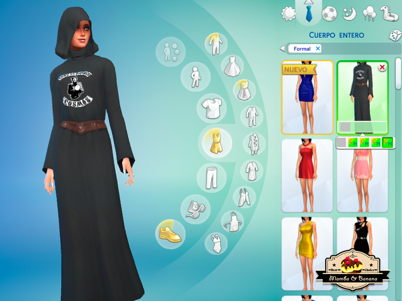 The Sims Resource - Dress black for scientist 'nun' with Sagan