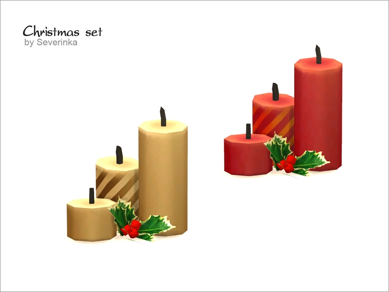 The Sims Resource - Candle with mistletoe