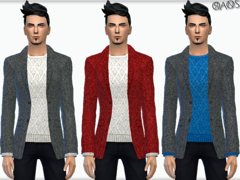 The Sims Resource - Greymane Jacket With Sweater