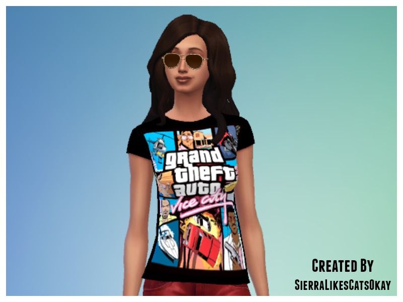 The Sims Resource - Grand Theft Auto T-Shirt Collection (Female)