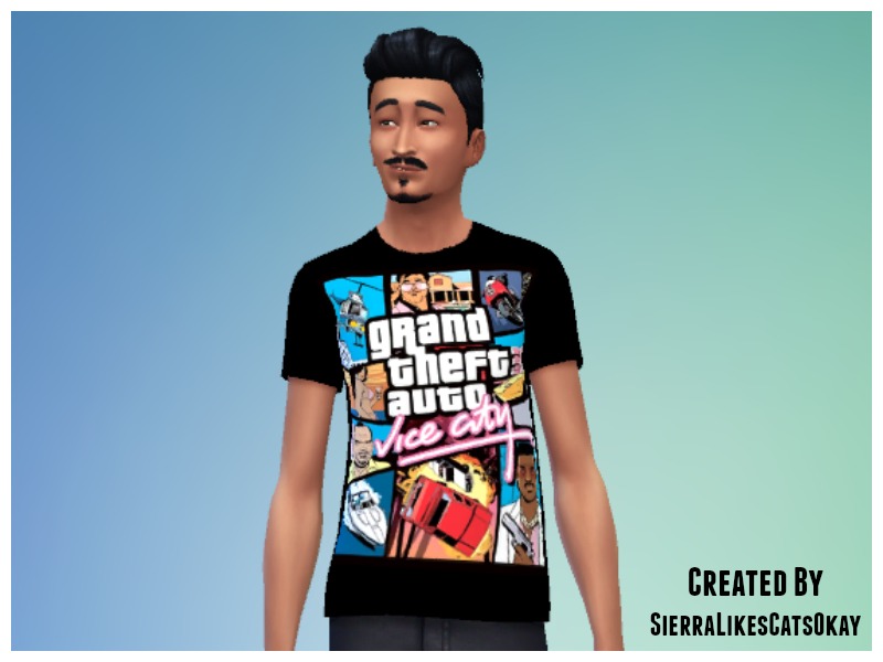 The Sims Resource - Grand Theft Auto Vice City T-Shirt (Male)