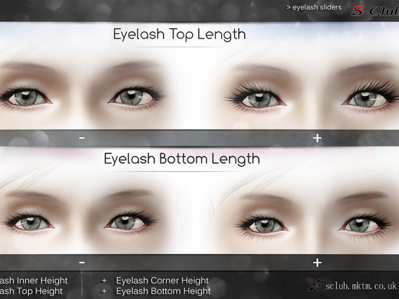 The Sims Resource - Sclub eyelash slider