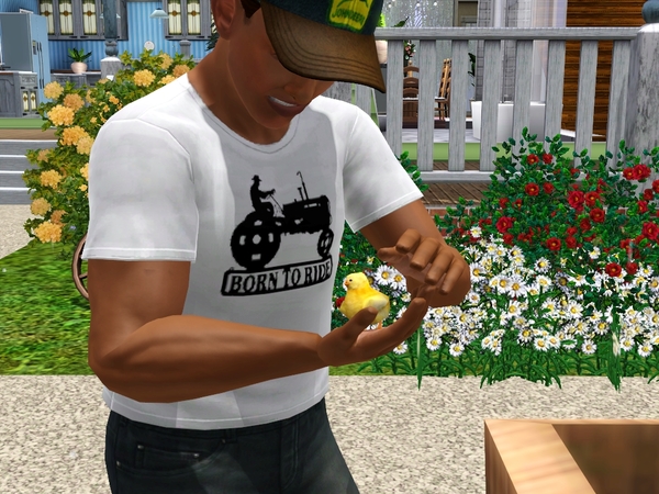 The Sims Resource - Born to Ride tractor t shirt for males