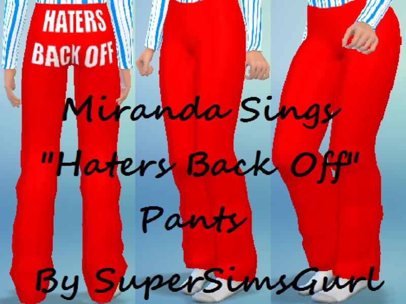 The Sims Resource - Miranda Sings Haters Back Off Pants