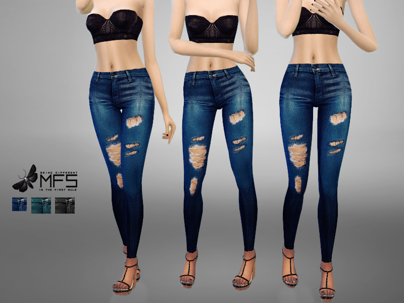 The Sims Resource - MFS Ripped Jeans